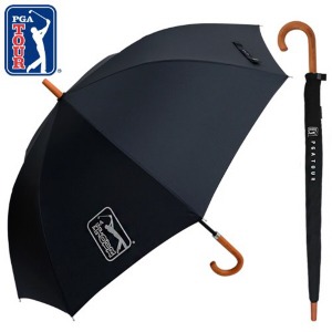 [PGA]70수동 블랙우드핸들슬라이드 장우산